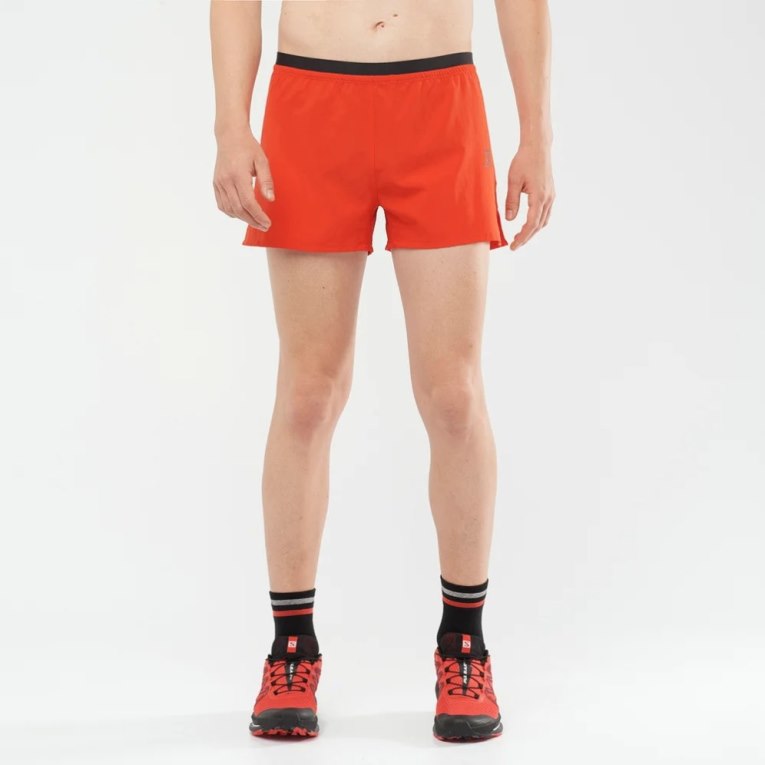 Red Salomon Cross 3\'\' Men\'s Shorts | IE NG5092